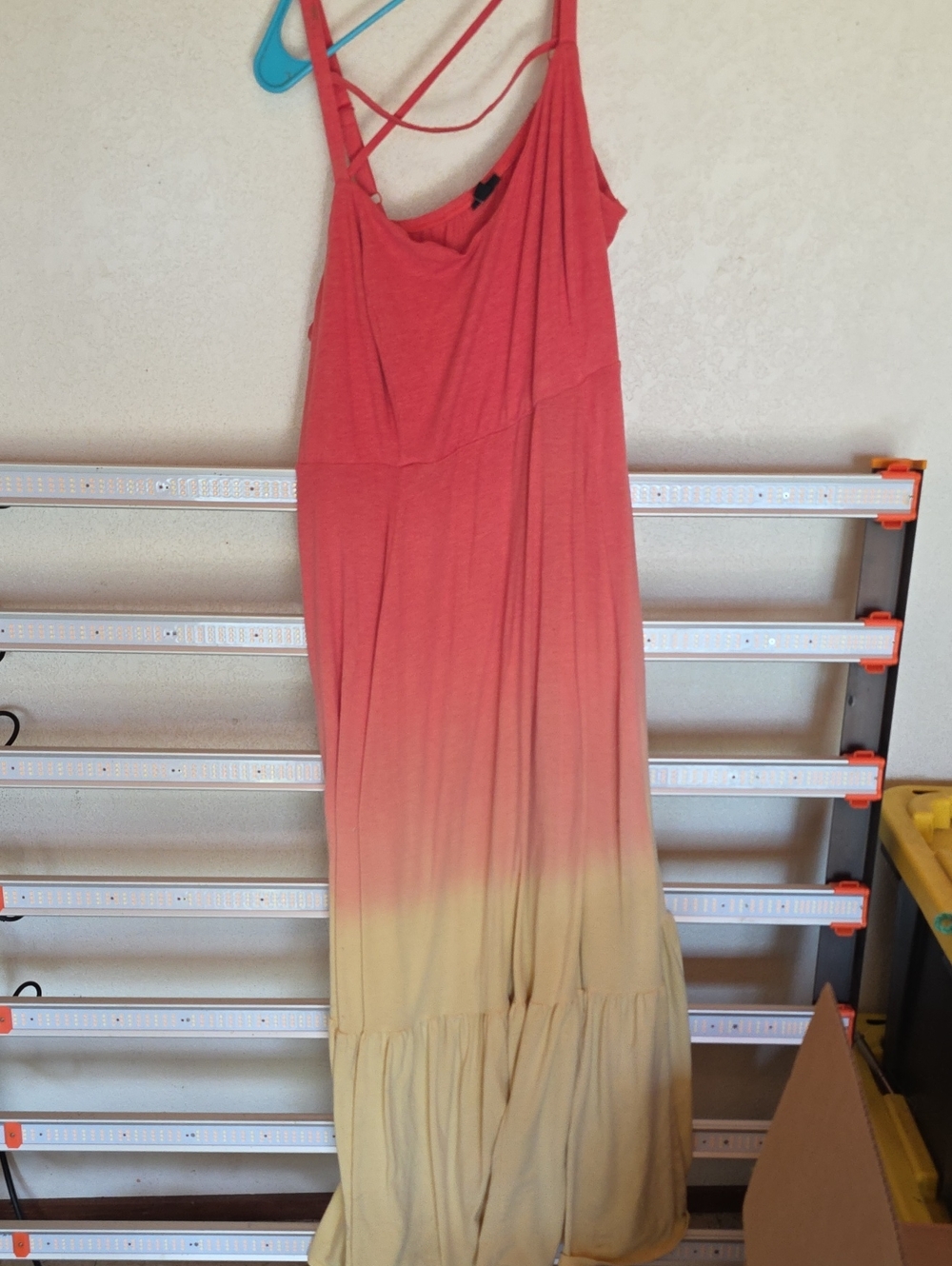 torrid Coral to Tan Ombre Maxi Dress with Crisscross Straps